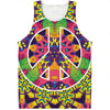 Psychedelic Hippie Peace Sign Print Men's Tank Top