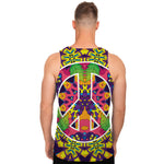 Psychedelic Hippie Peace Sign Print Men's Tank Top