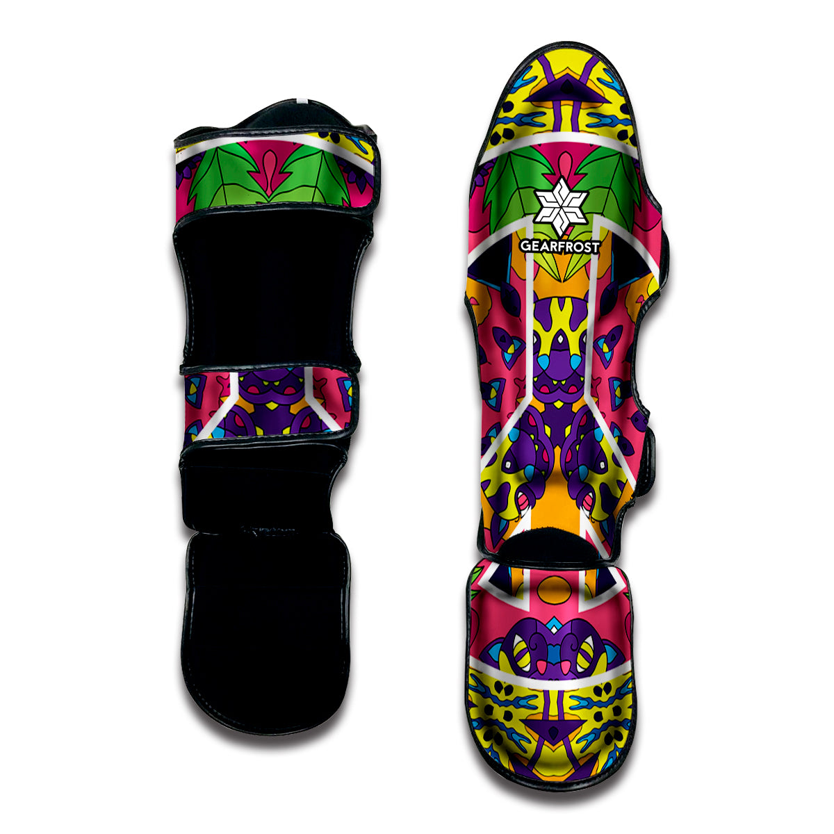 Psychedelic Hippie Peace Sign Print Muay Thai Shin Guard