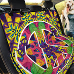 Psychedelic Hippie Peace Sign Print Pet Car Back Seat Cover