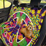 Psychedelic Hippie Peace Sign Print Pet Car Back Seat Cover