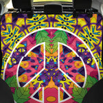 Psychedelic Hippie Peace Sign Print Pet Car Back Seat Cover