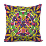 Psychedelic Hippie Peace Sign Print Pillow Cover