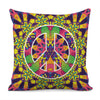 Psychedelic Hippie Peace Sign Print Pillow Cover