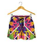 Psychedelic Hippie Peace Sign Print Women's Shorts