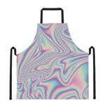 Psychedelic Holographic Print Apron