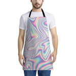 Psychedelic Holographic Print Apron