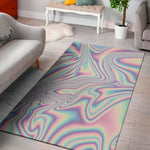 Psychedelic Holographic Print Area Rug