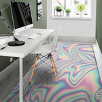 Psychedelic Holographic Print Area Rug