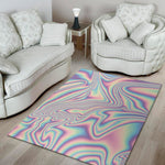 Psychedelic Holographic Print Area Rug