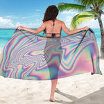 Psychedelic Holographic Print Beach Sarong Wrap