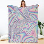Psychedelic Holographic Print Blanket