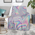 Psychedelic Holographic Print Blanket