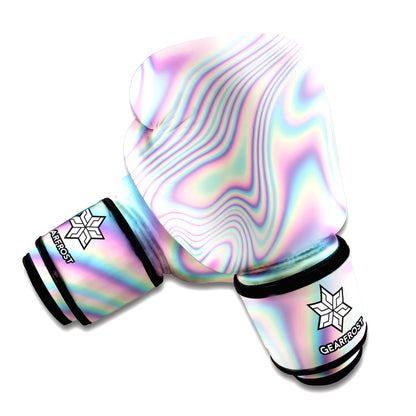 Psychedelic Holographic Print Boxing Gloves