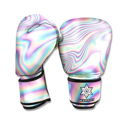 Psychedelic Holographic Print Boxing Gloves
