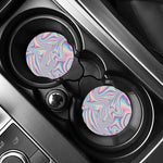 Psychedelic Holographic Print Car Coasters