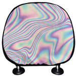 Psychedelic Holographic Print Car Headrest Covers