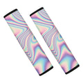 Psychedelic Holographic Print Car Seat Belt Covers