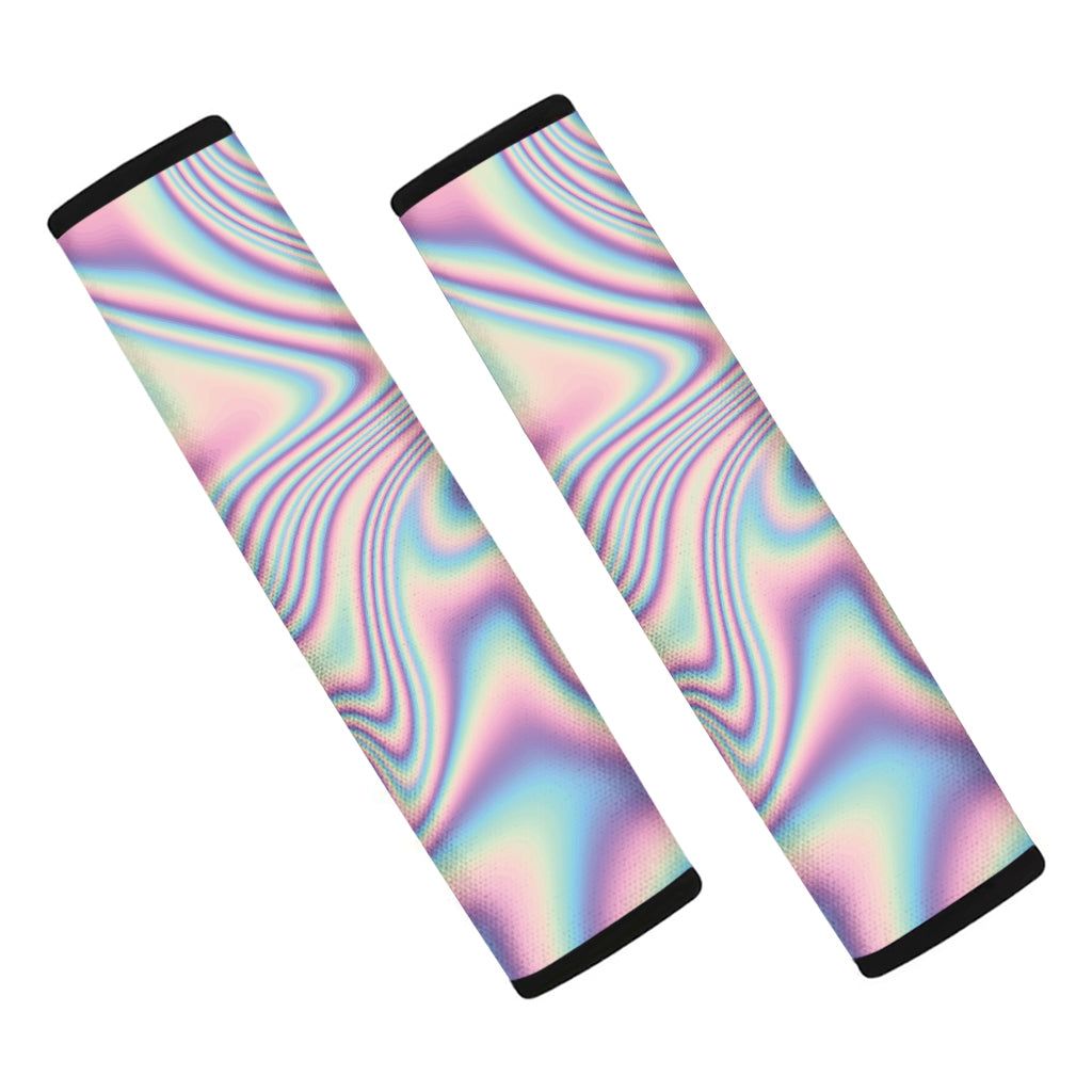 Psychedelic Holographic Print Car Seat Belt Covers
