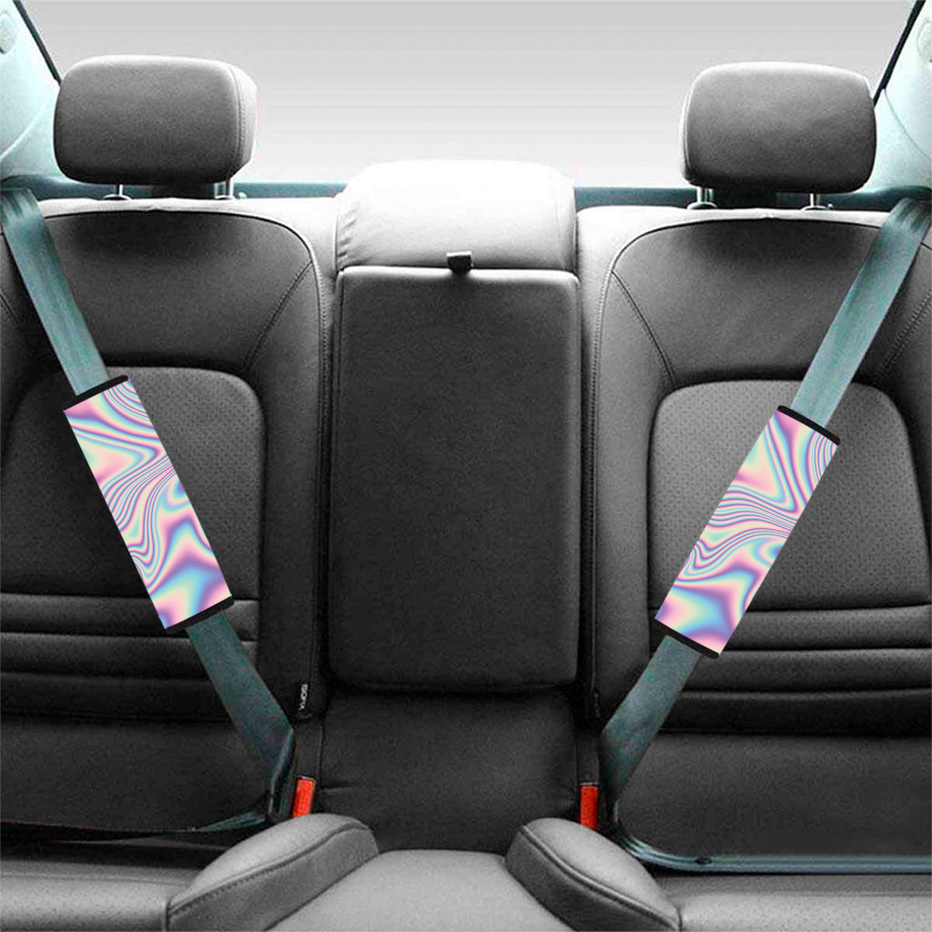 Psychedelic Holographic Print Car Seat Belt Covers