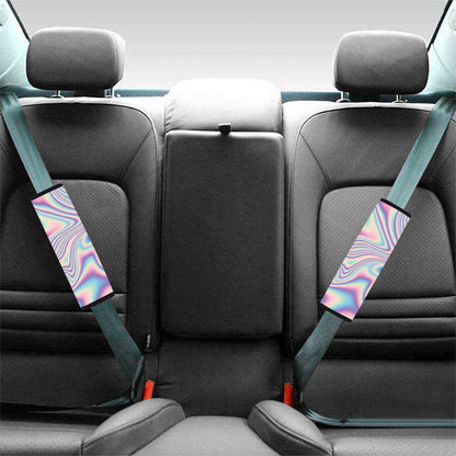 Psychedelic Holographic Print Car Seat Belt Covers