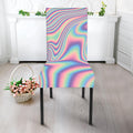 Psychedelic Holographic Print Dining Chair Slipcover