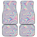 Psychedelic Holographic Print Front and Back Car Floor Mats