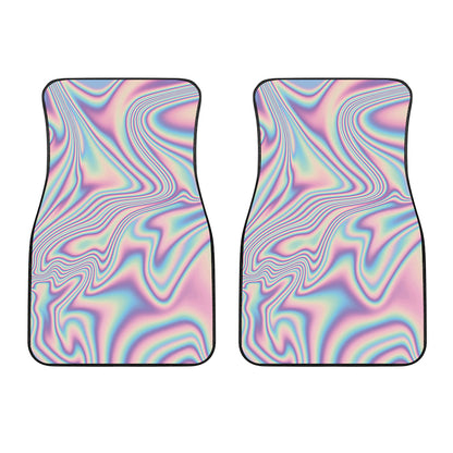 Psychedelic Holographic Print Front Car Floor Mats