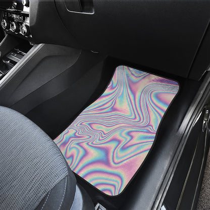 Psychedelic Holographic Print Front Car Floor Mats