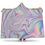 Psychedelic Holographic Print Hooded Blanket