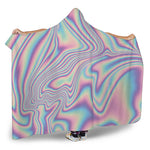 Psychedelic Holographic Print Hooded Blanket