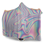 Psychedelic Holographic Print Hooded Blanket