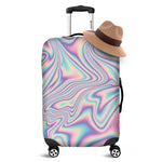 Psychedelic Holographic Print Luggage Cover