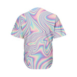 Psychedelic Holographic Print Men's Baseball Jersey