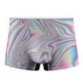 Psychedelic Holographic Print Men's Boxer Briefs