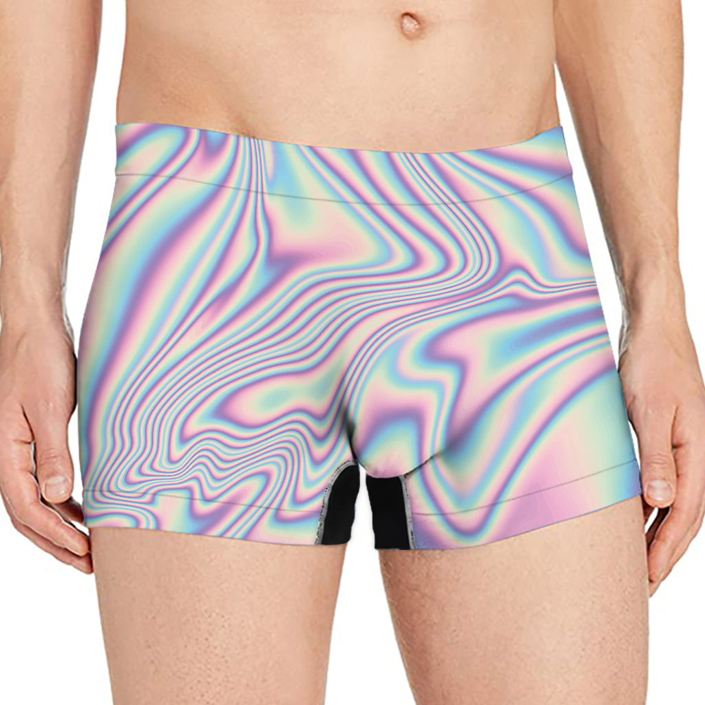 Psychedelic Holographic Print Men's Boxer Briefs
