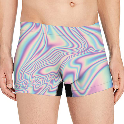 Psychedelic Holographic Print Men's Boxer Briefs