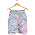 Psychedelic Holographic Print Men's Shorts