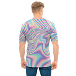 Psychedelic Holographic Print Men's T-Shirt
