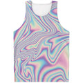 Psychedelic Holographic Print Men's Tank Top