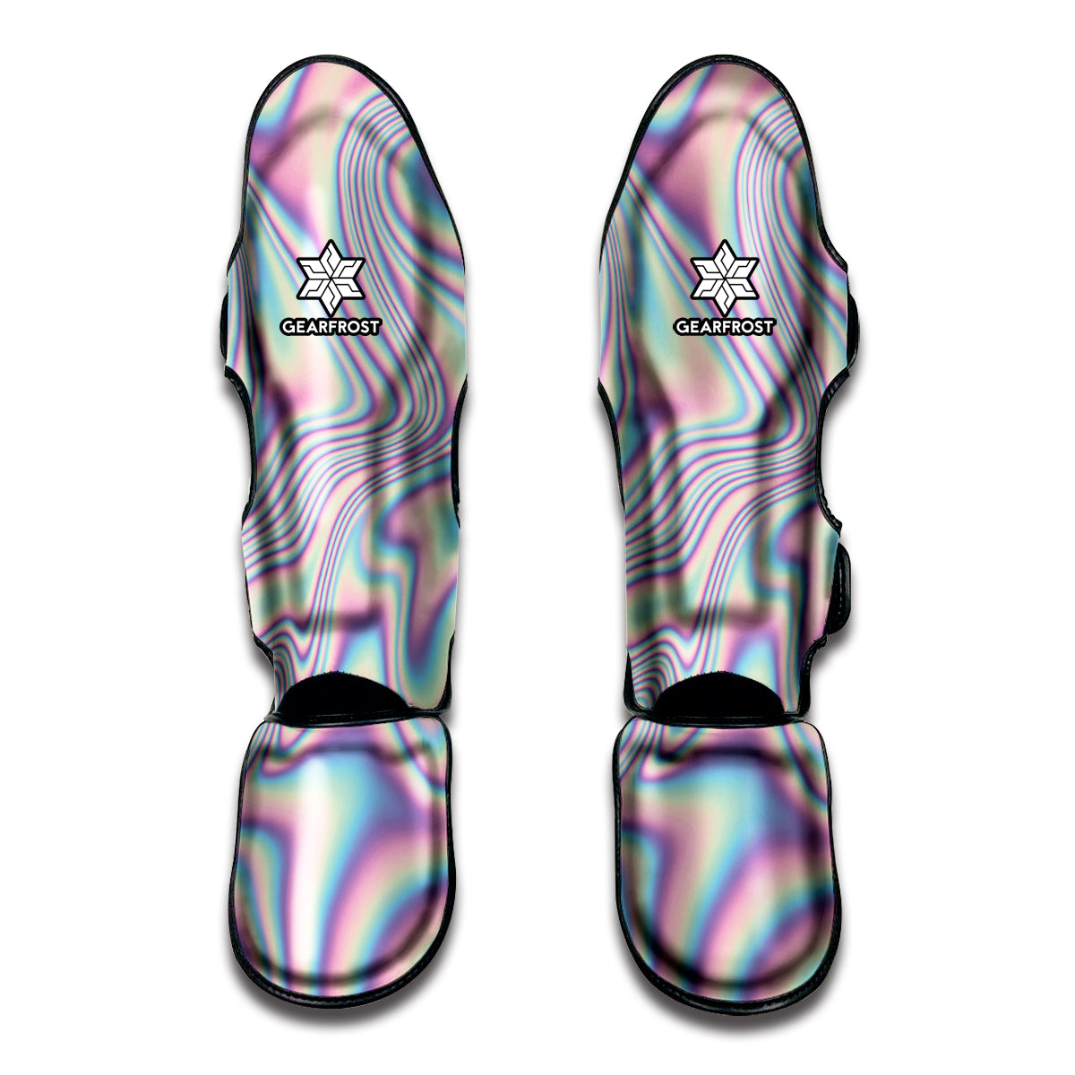 Psychedelic Holographic Print Muay Thai Shin Guard