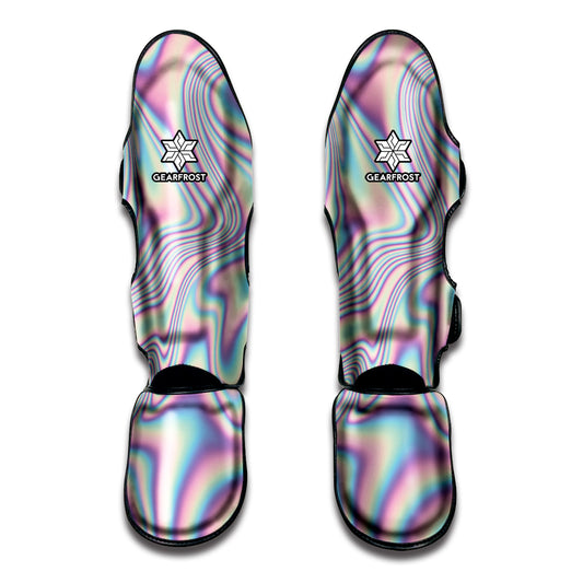 Psychedelic Holographic Print Muay Thai Shin Guard