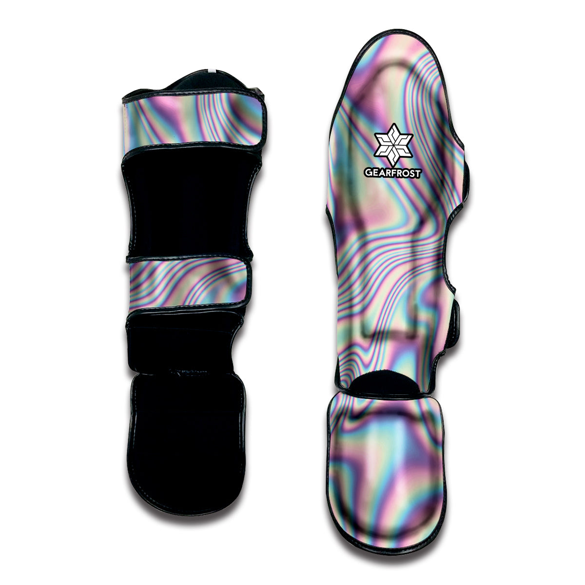 Psychedelic Holographic Print Muay Thai Shin Guard