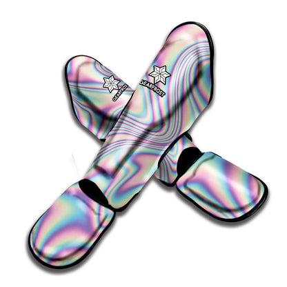 Psychedelic Holographic Print Muay Thai Shin Guard