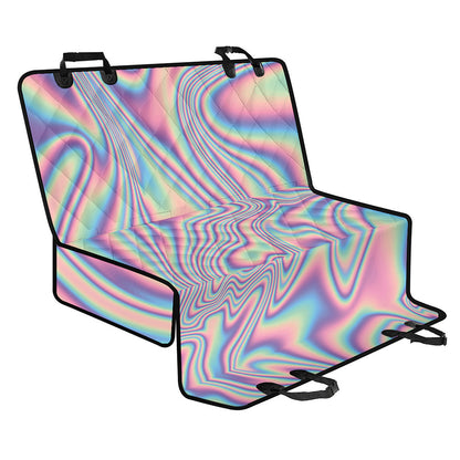 Psychedelic Holographic Print Pet Car Back Seat Cover