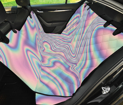 Psychedelic Holographic Print Pet Car Back Seat Cover