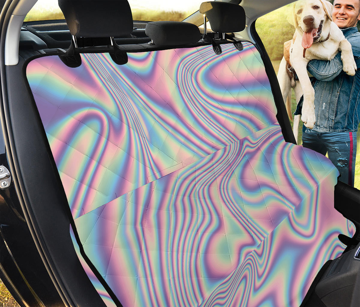 Psychedelic Holographic Print Pet Car Back Seat Cover
