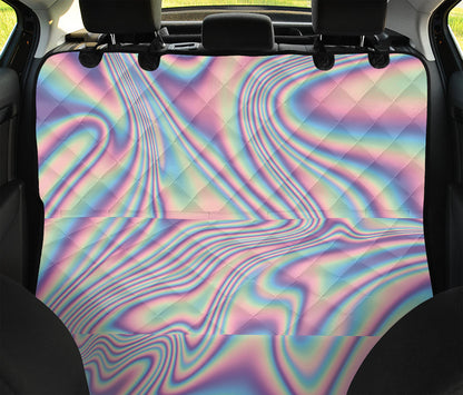 Psychedelic Holographic Print Pet Car Back Seat Cover