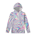 Psychedelic Holographic Print Pullover Hoodie