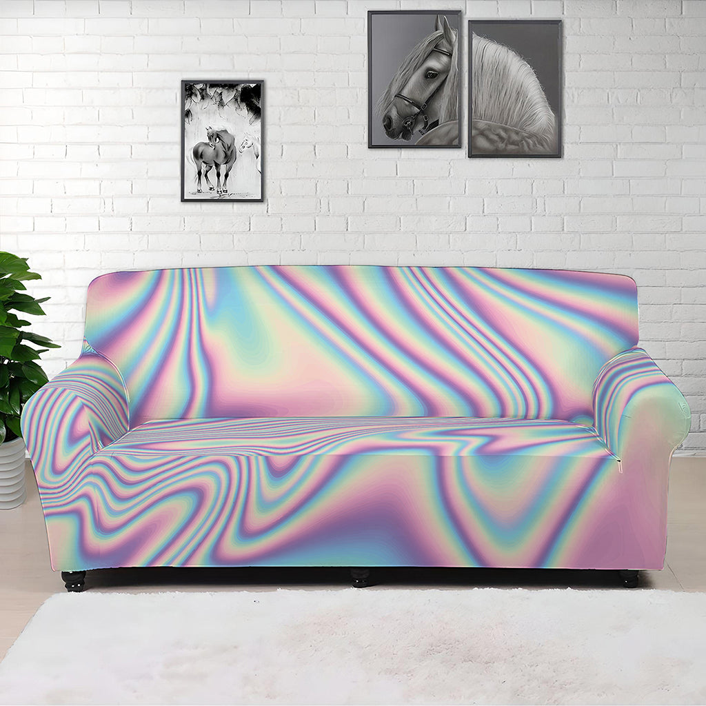 Psychedelic Holographic Print Sofa Cover